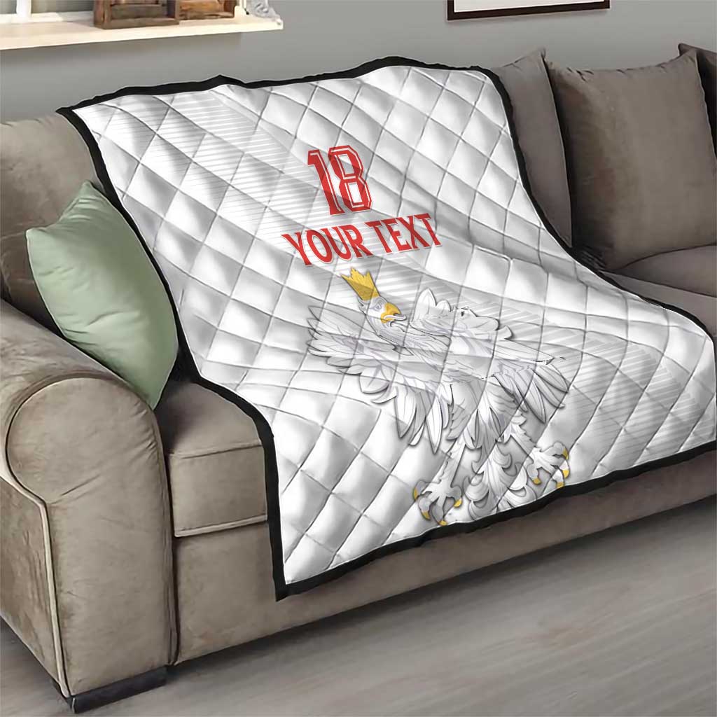 Custom Poland Football Quilt Bialo-Czerwoni Go Champion