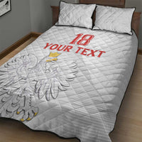 Custom Poland Football Quilt Bed Set Bialo-Czerwoni Go Champion
