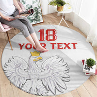 Custom Poland Football Round Carpet Bialo-Czerwoni Go Champion