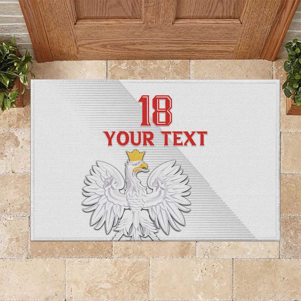 Custom Poland Football Rubber Doormat Bialo-Czerwoni Go Champion