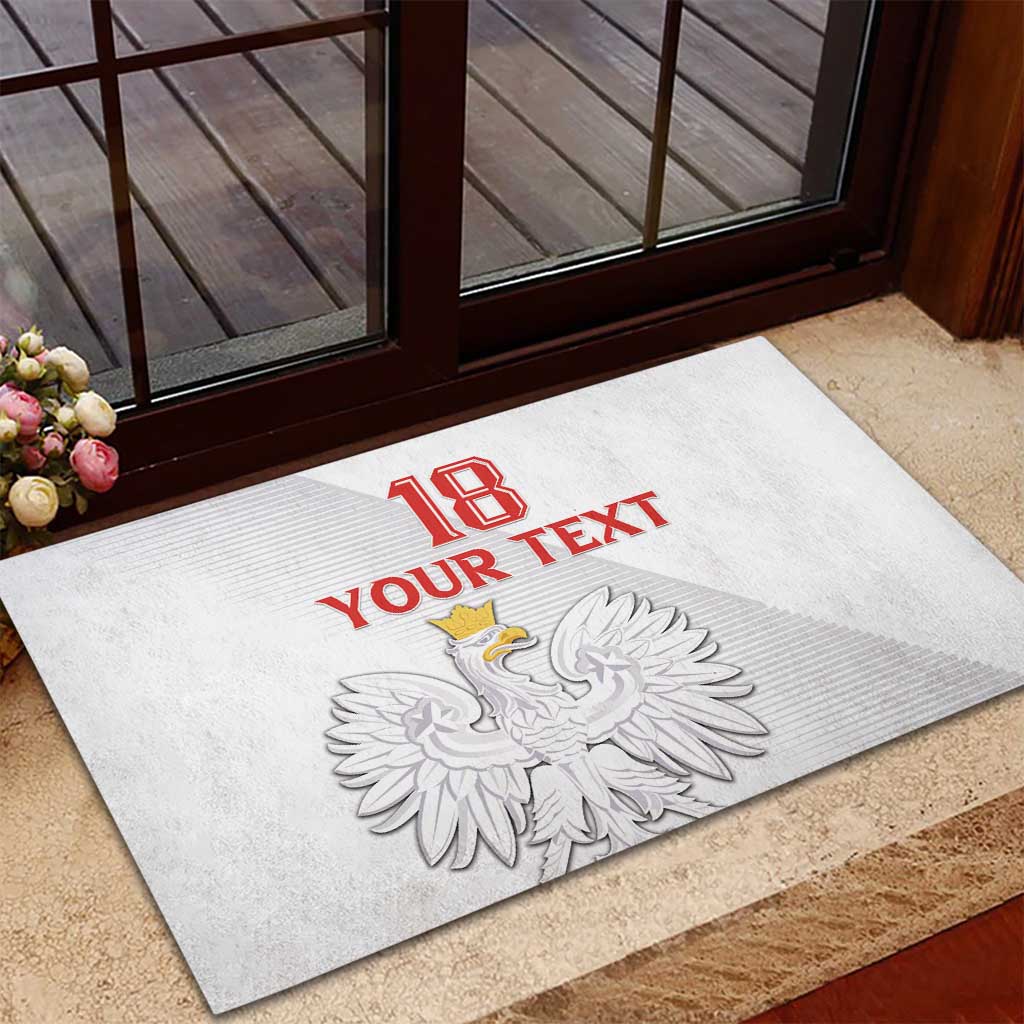 Custom Poland Football Rubber Doormat Bialo-Czerwoni Go Champion