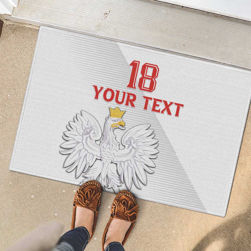 Custom Poland Football Rubber Doormat Bialo-Czerwoni Go Champion