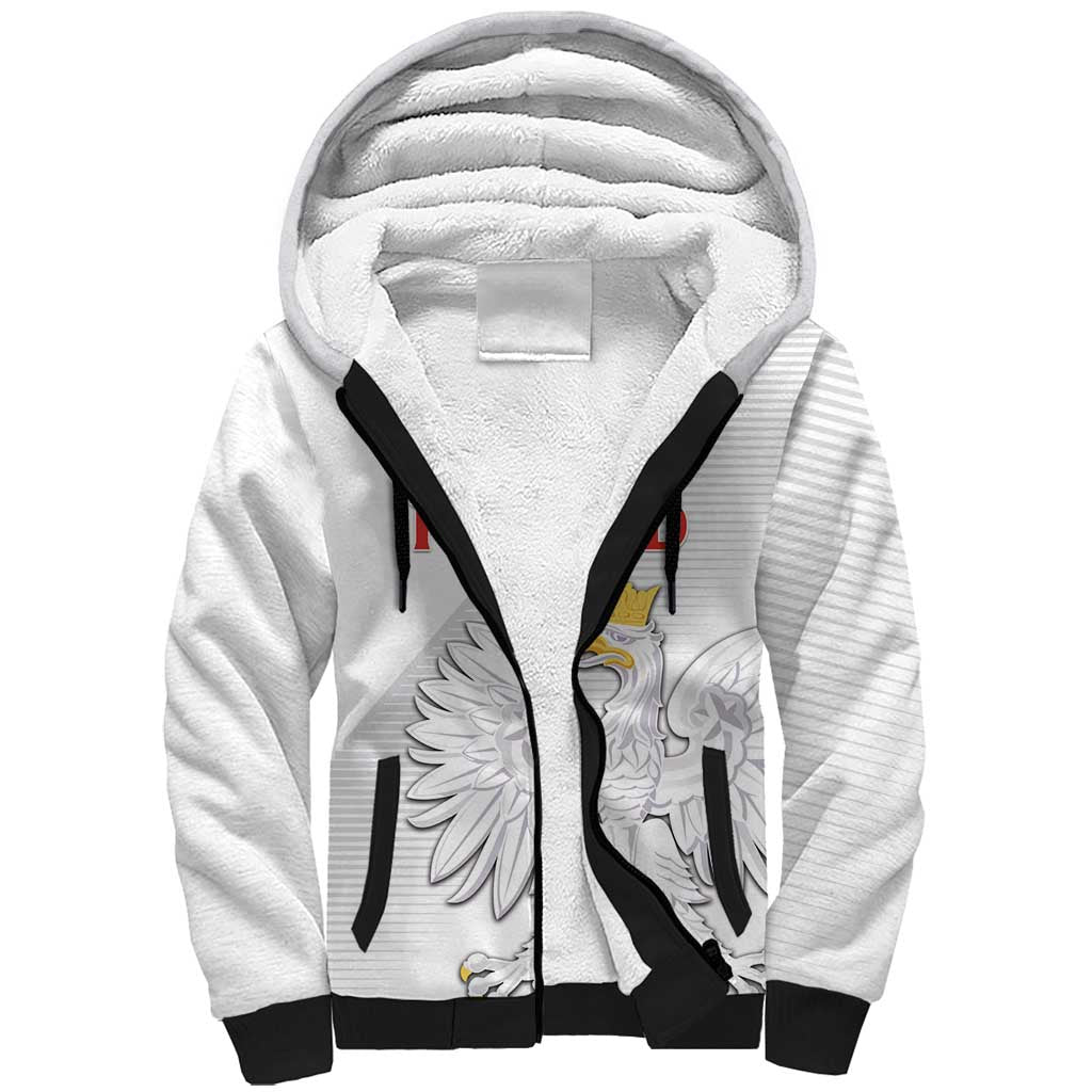 Custom Poland Football Sherpa Hoodie Bialo-Czerwoni Go Champion