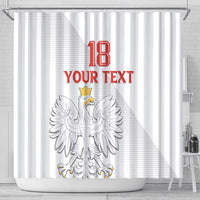 Custom Poland Football Shower Curtain Bialo-Czerwoni Go Champion