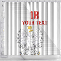 Custom Poland Football Shower Curtain Bialo-Czerwoni Go Champion