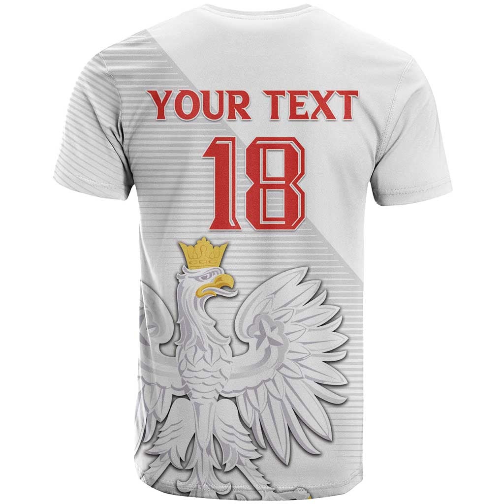 Custom Poland Football T Shirt Bialo-Czerwoni Go Champion