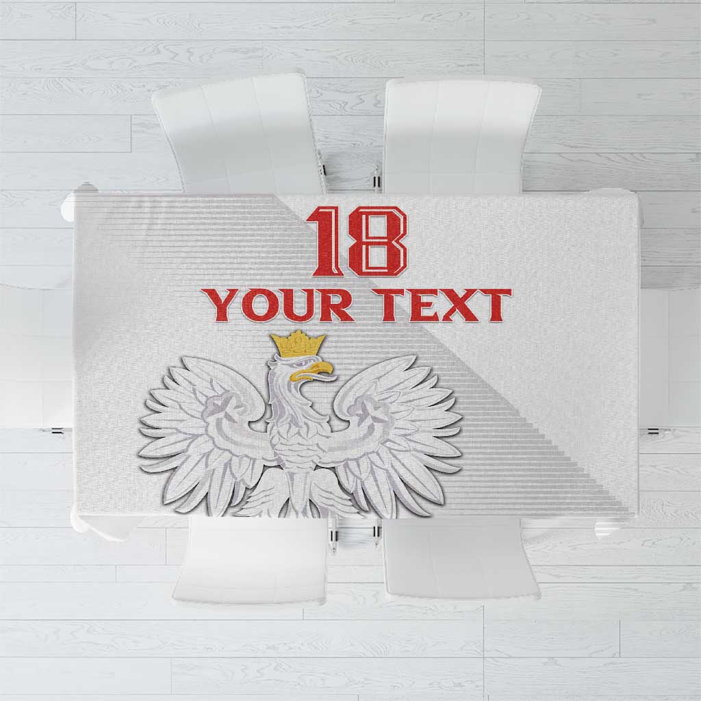 Custom Poland Football Tablecloth Bialo-Czerwoni Go Champion