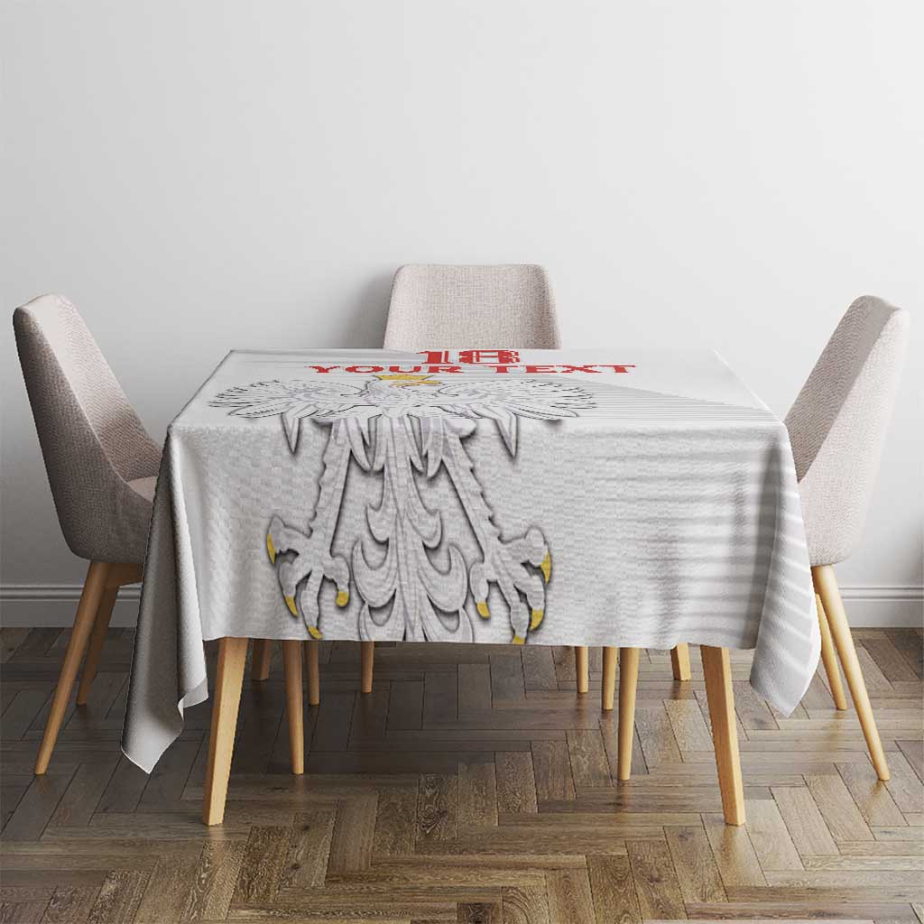 Custom Poland Football Tablecloth Bialo-Czerwoni Go Champion