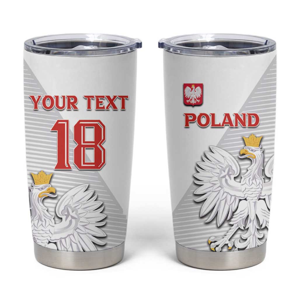 Custom Poland Football Tumbler Cup Bialo-Czerwoni Go Champion