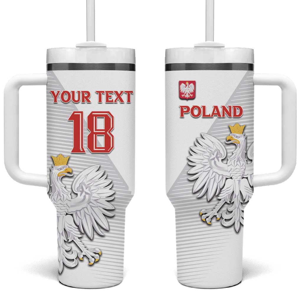 Custom Poland Football Tumbler With Handle Bialo-Czerwoni Go Champion