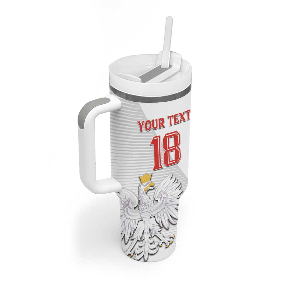 Custom Poland Football Tumbler With Handle Bialo-Czerwoni Go Champion