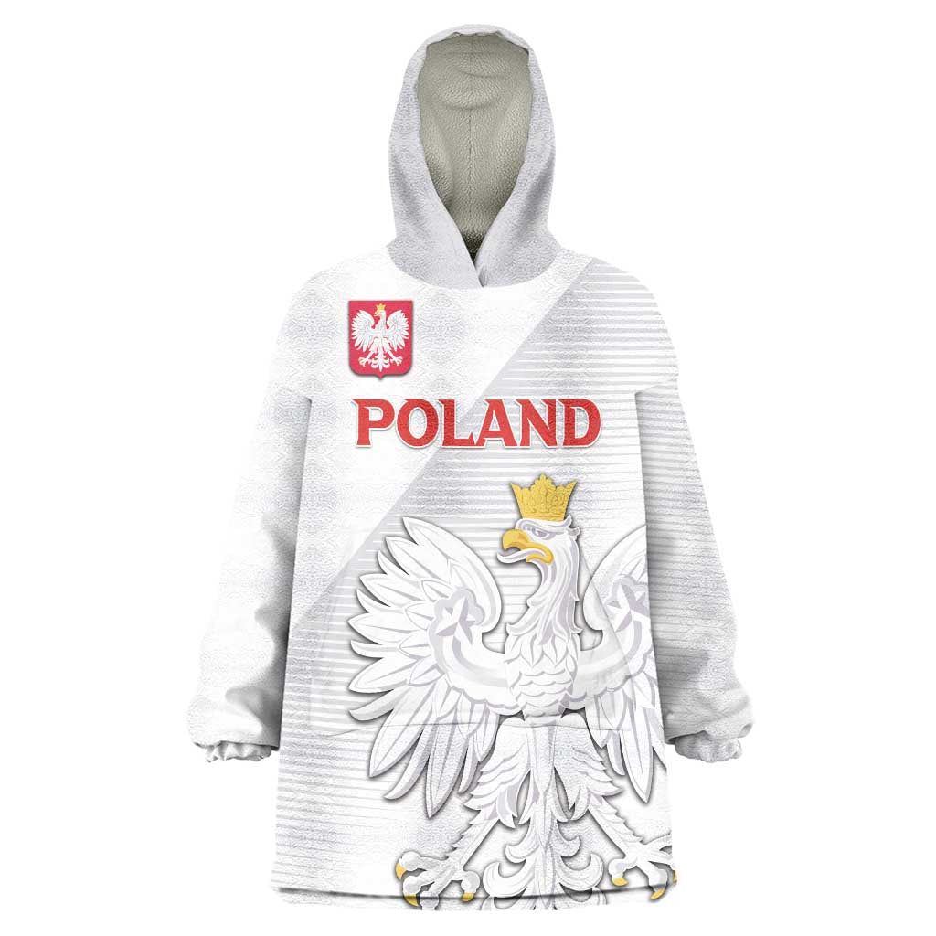 Custom Poland Football Wearable Blanket Hoodie Bialo-Czerwoni Go Champion