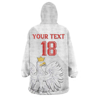 Custom Poland Football Wearable Blanket Hoodie Bialo-Czerwoni Go Champion