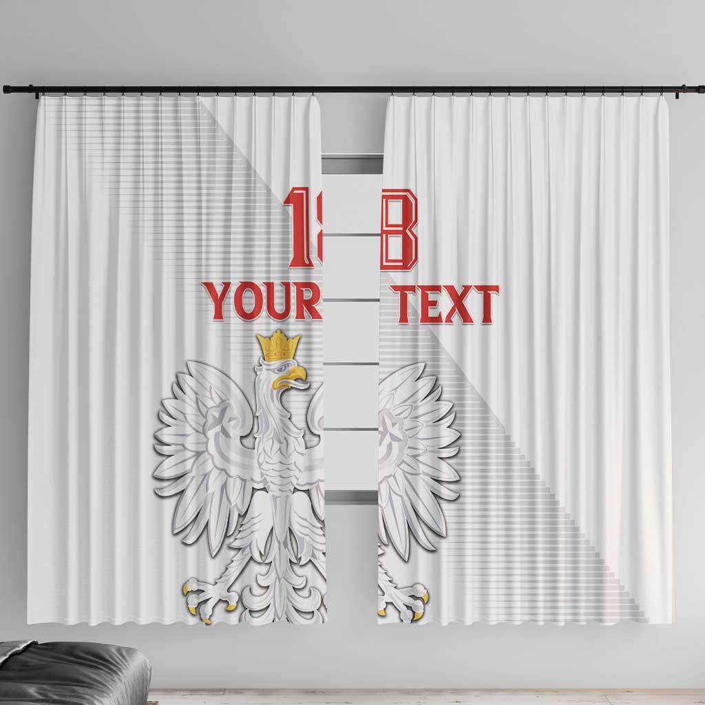 Custom Poland Football Window Curtain Bialo-Czerwoni Go Champion