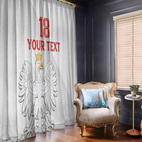 Custom Poland Football Window Curtain Bialo-Czerwoni Go Champion