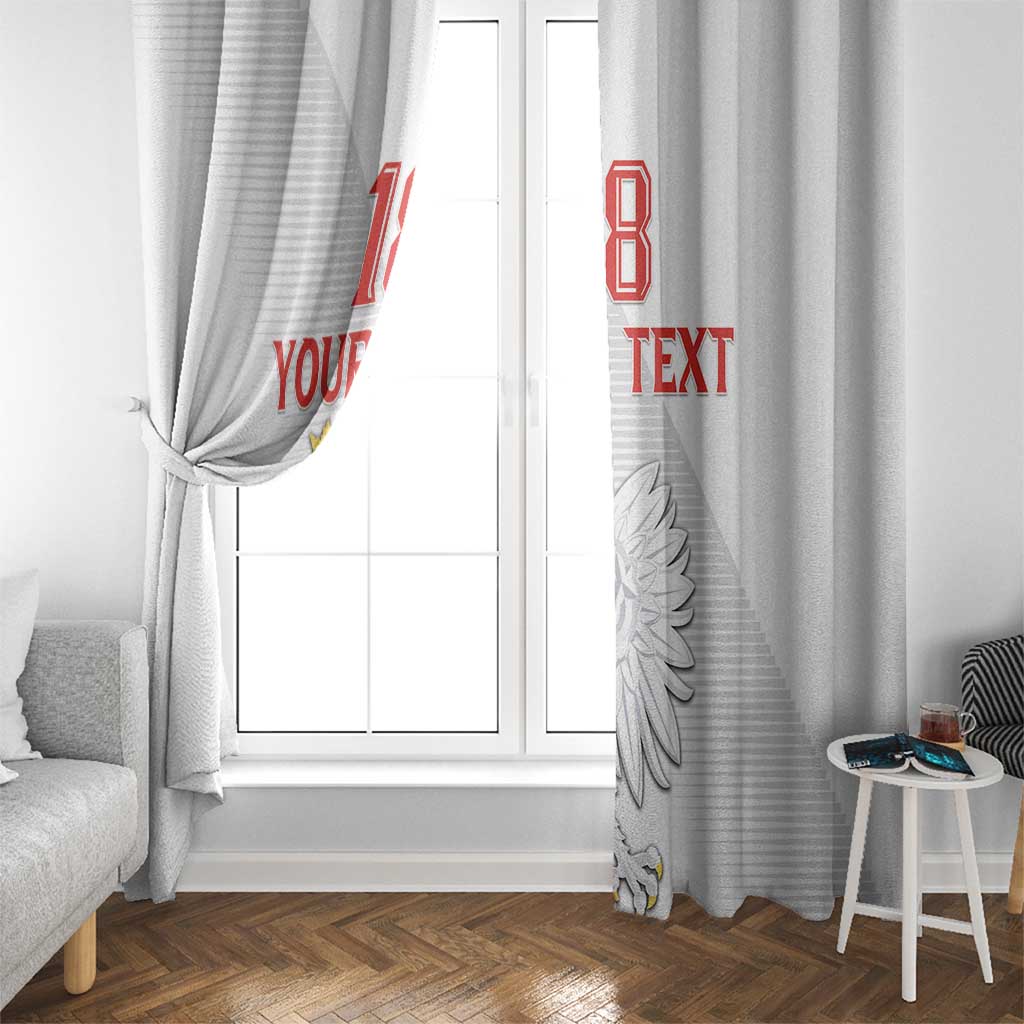 Custom Poland Football Window Curtain Bialo-Czerwoni Go Champion