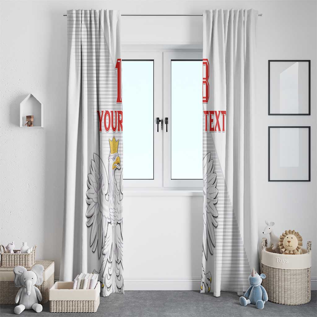 Custom Poland Football Window Curtain Bialo-Czerwoni Go Champion