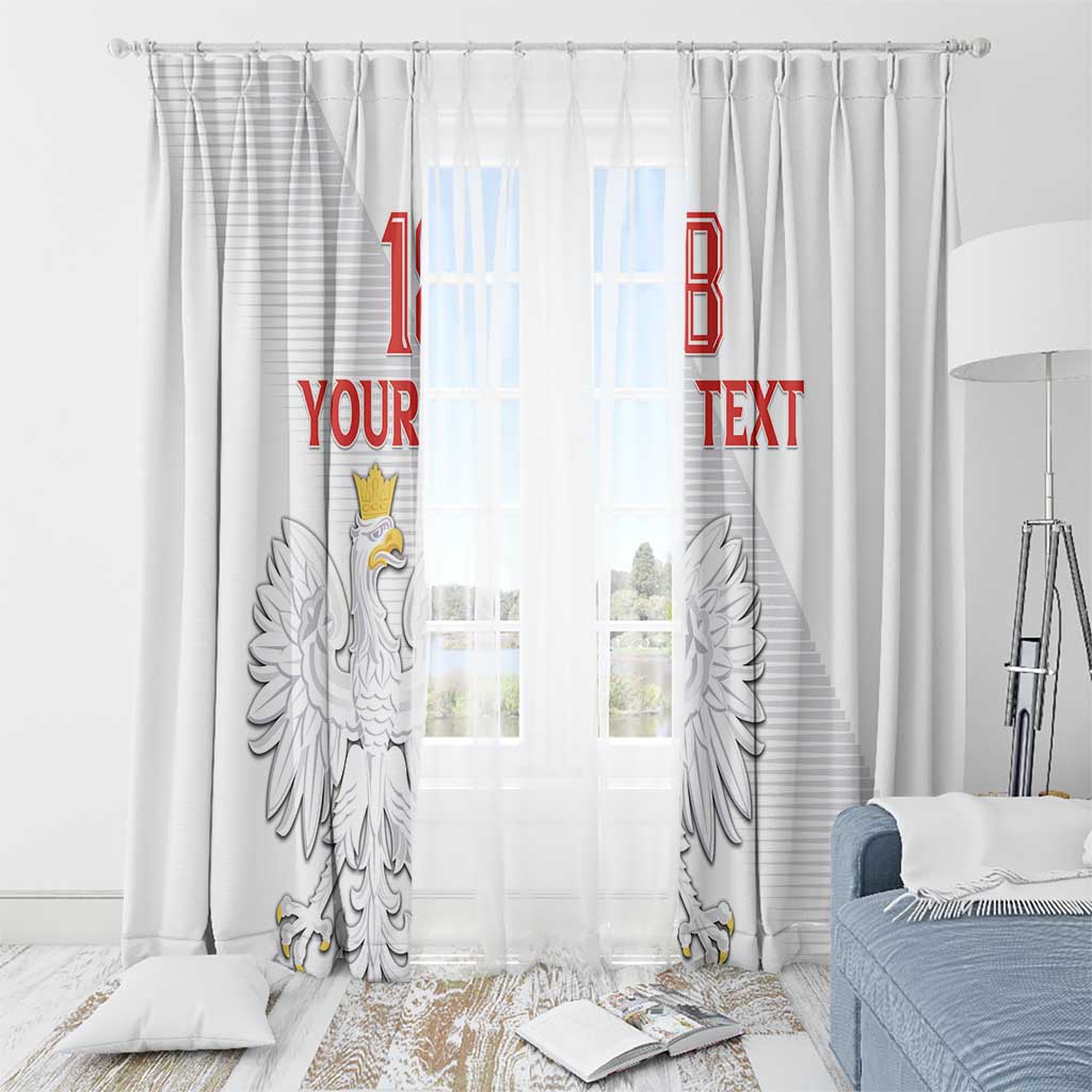 Custom Poland Football Window Curtain Bialo-Czerwoni Go Champion