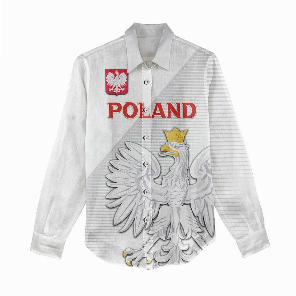 Custom Poland Football Women Casual Shirt Bialo-Czerwoni Go Champion