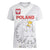Custom Poland Football Women V-Neck T-Shirt Bialo-Czerwoni Go Champion