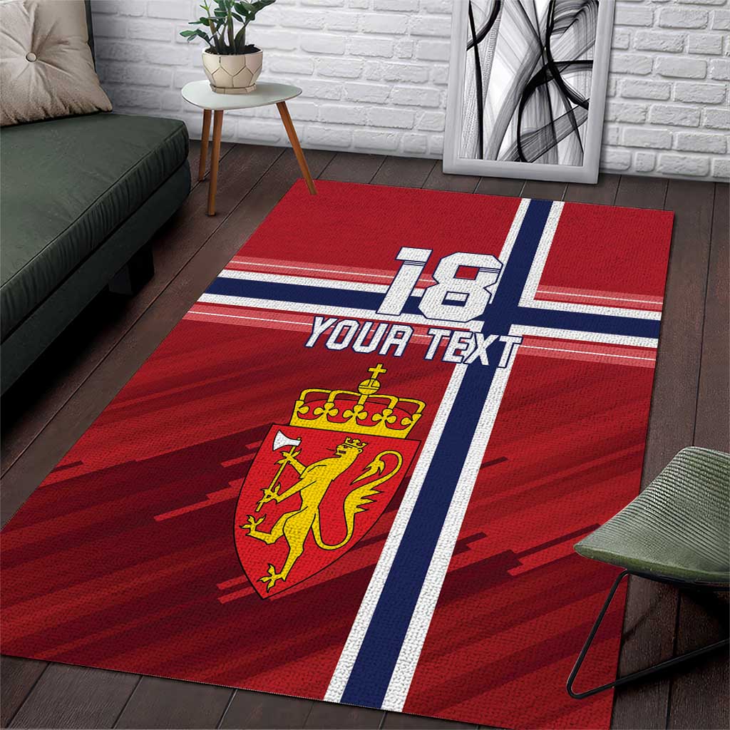 Custom Norway Football Area Rug Norges Herrelandslag i Fotball