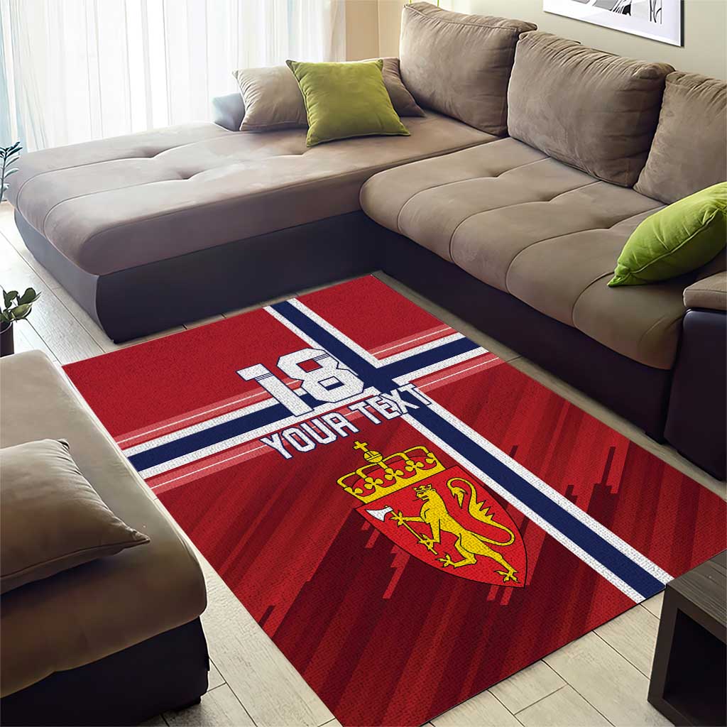 Custom Norway Football Area Rug Norges Herrelandslag i Fotball
