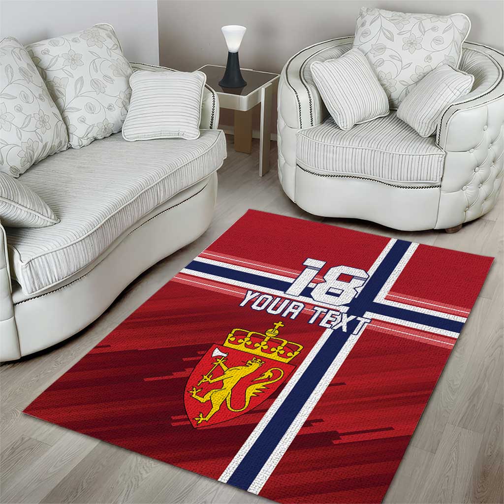 Custom Norway Football Area Rug Norges Herrelandslag i Fotball