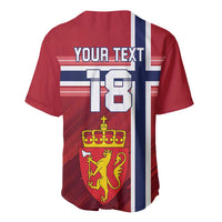 Custom Norway Football Baseball Jersey Norges Herrelandslag i Fotball