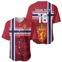 Custom Norway Football Baseball Jersey Norges Herrelandslag i Fotball