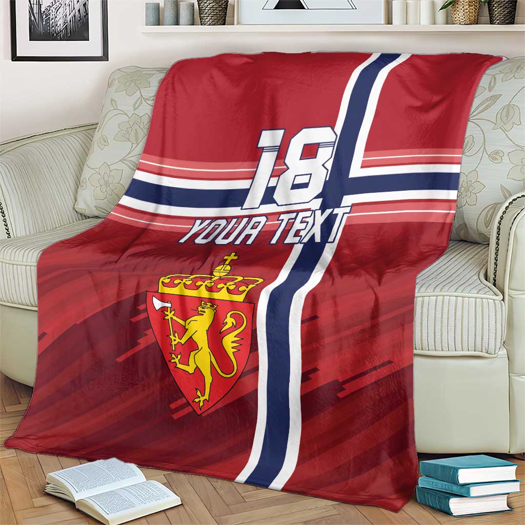 Custom Norway Football Blanket Norges Herrelandslag i Fotball