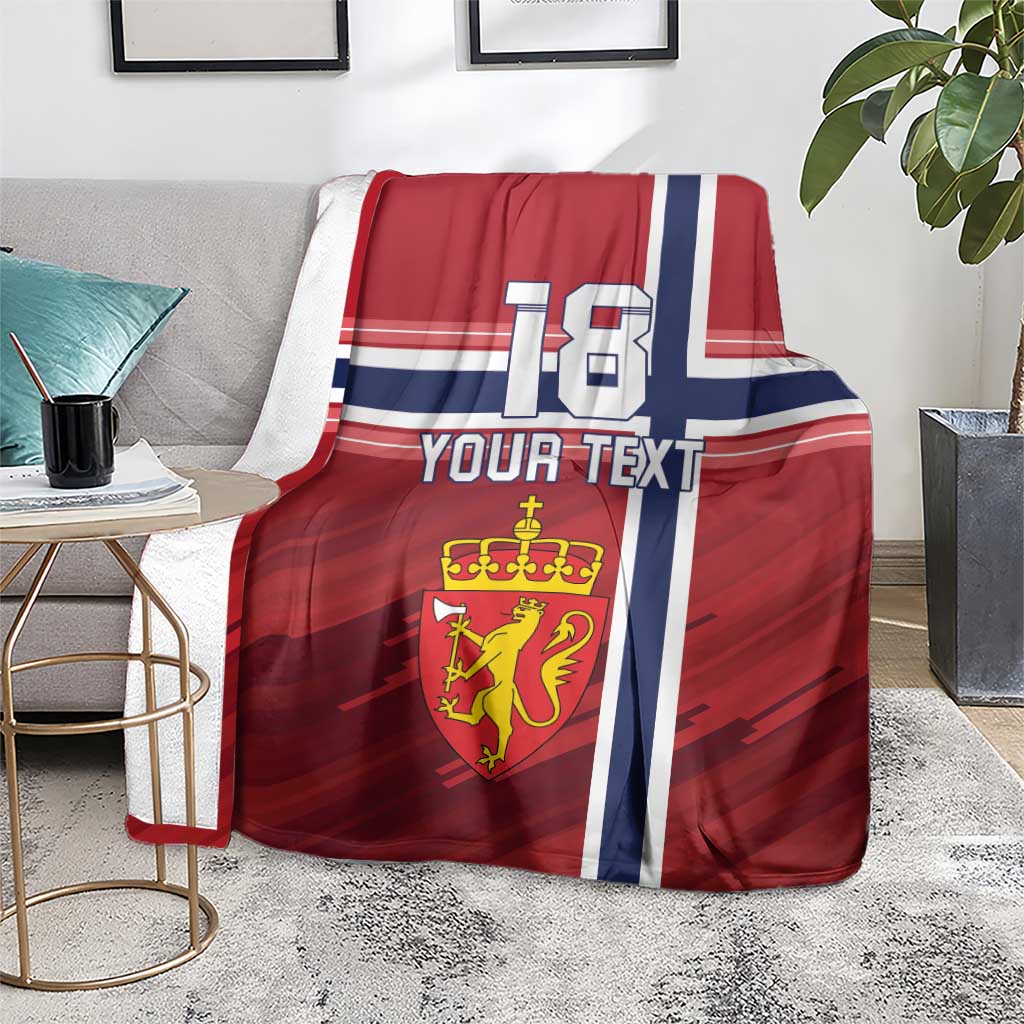 Custom Norway Football Blanket Norges Herrelandslag i Fotball
