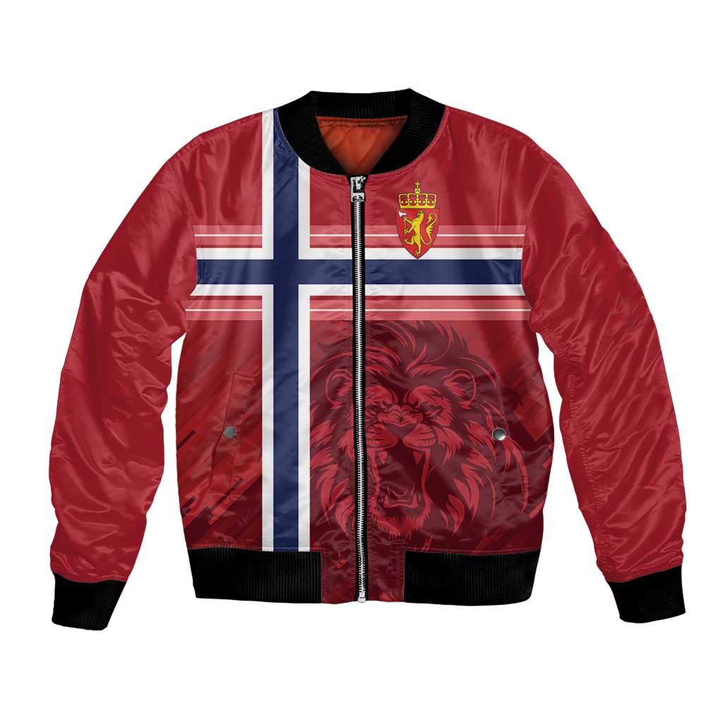 Custom Norway Football Bomber Jacket Norges Herrelandslag i Fotball