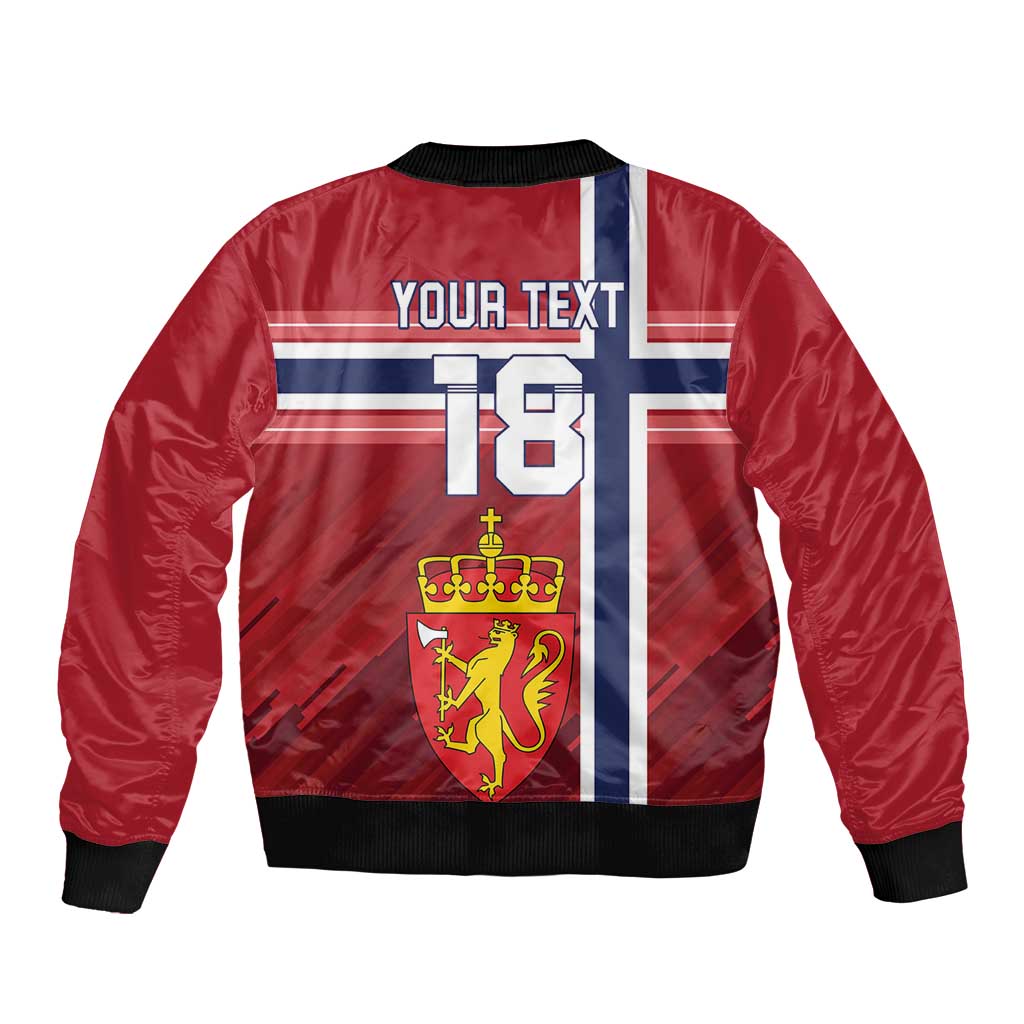 Custom Norway Football Bomber Jacket Norges Herrelandslag i Fotball