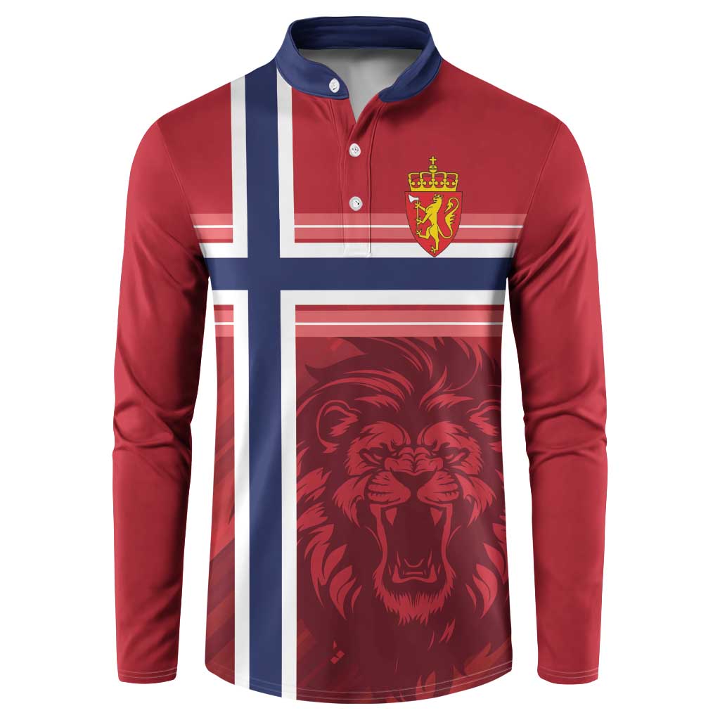 Custom Norway Football Button Sweatshirt Norges Herrelandslag i Fotball