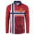 Custom Norway Football Button Sweatshirt Norges Herrelandslag i Fotball