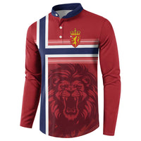 Custom Norway Football Button Sweatshirt Norges Herrelandslag i Fotball