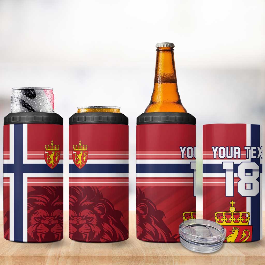Custom Norway Football 4 in 1 Can Cooler Tumbler Norges Herrelandslag i Fotball
