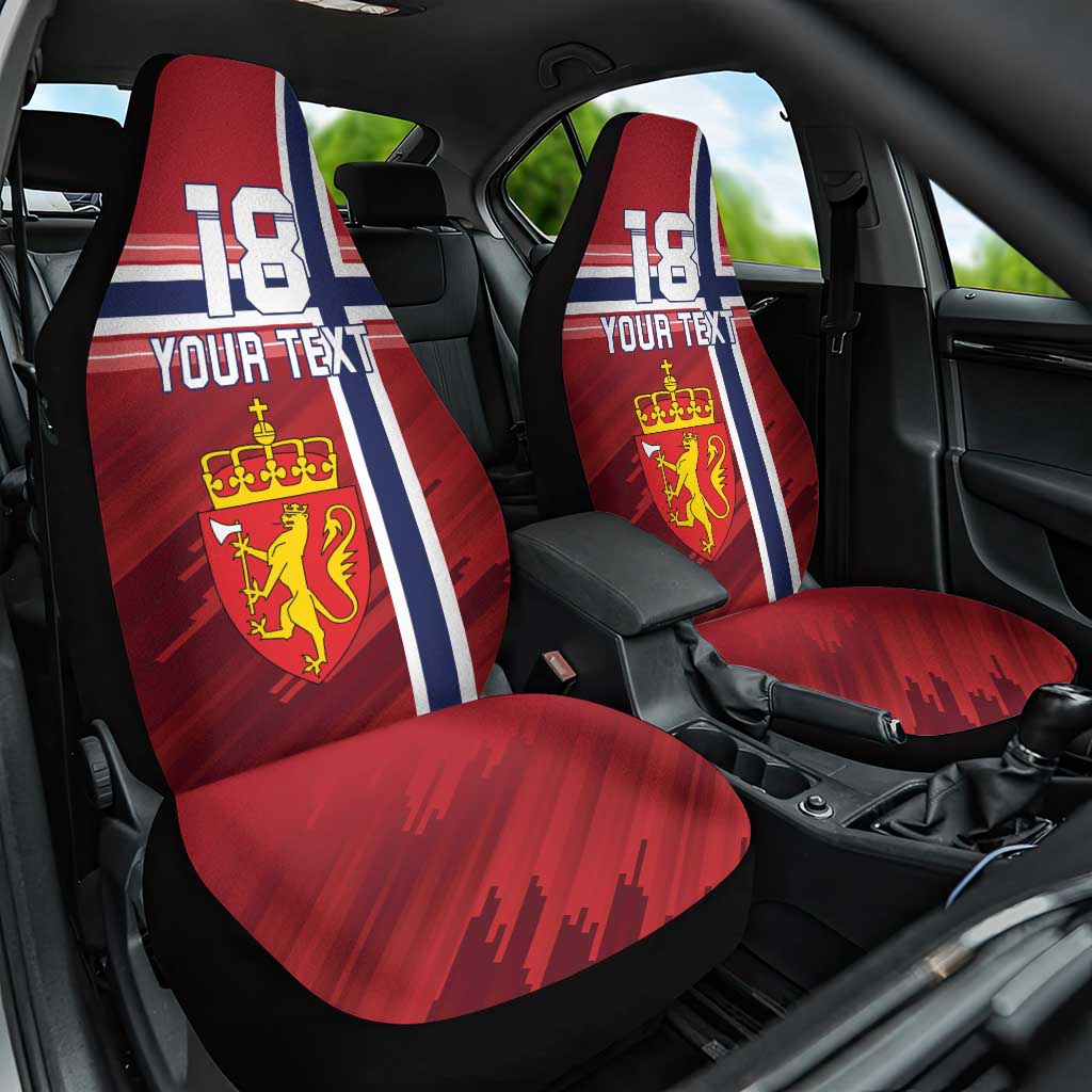 Custom Norway Football Car Seat Cover Norges Herrelandslag i Fotball