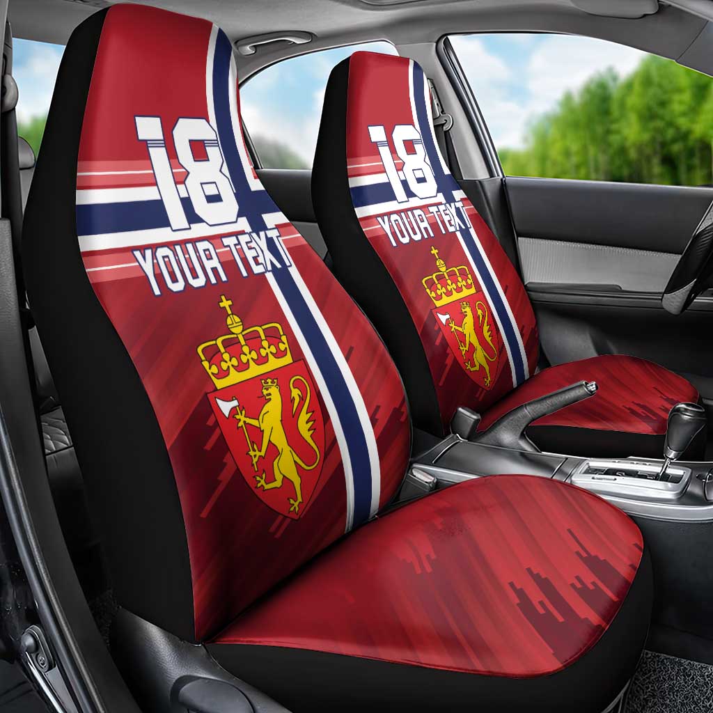 Custom Norway Football Car Seat Cover Norges Herrelandslag i Fotball