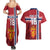 Custom Norway Football Couples Matching Summer Maxi Dress and Hawaiian Shirt Norges Herrelandslag i Fotball