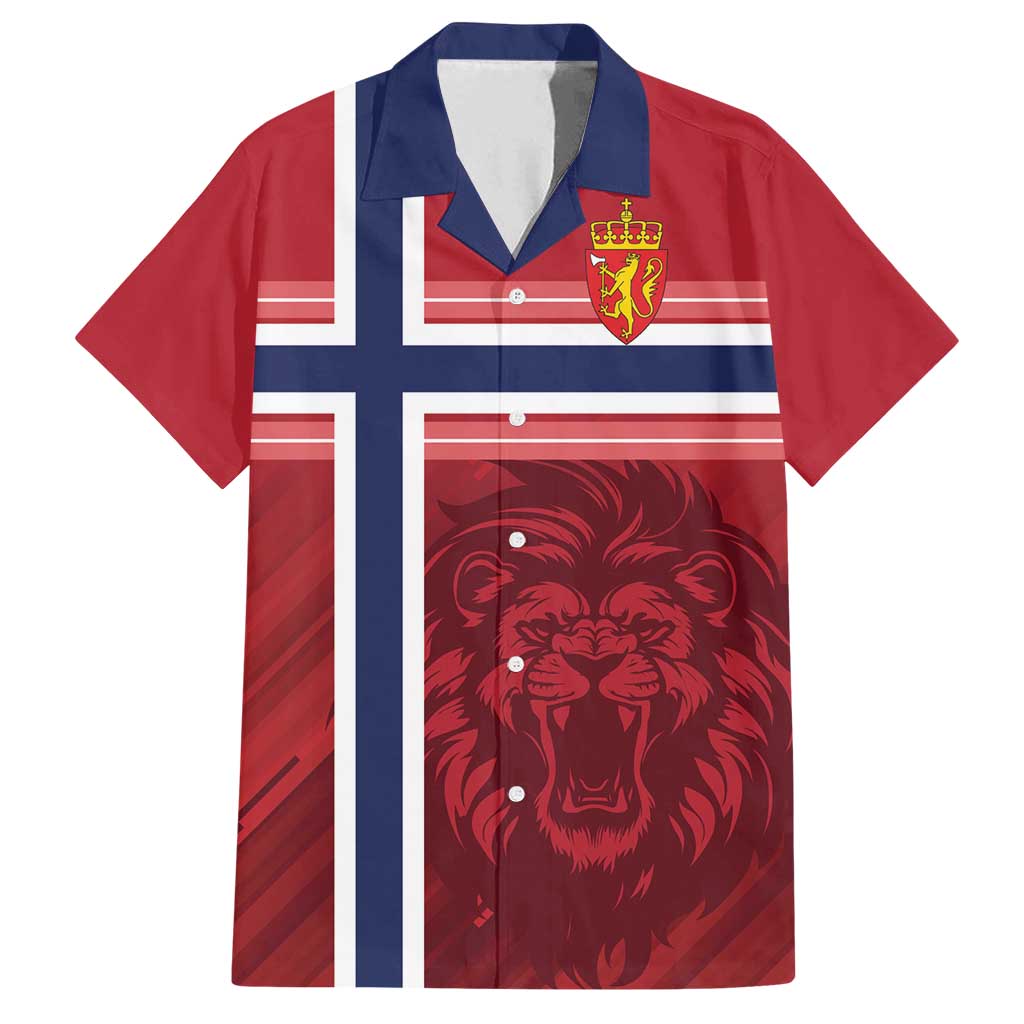 Custom Norway Football Family Matching Long Sleeve Bodycon Dress and Hawaiian Shirt Norges Herrelandslag i Fotball
