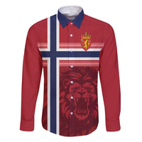 Custom Norway Football Family Matching Long Sleeve Bodycon Dress and Hawaiian Shirt Norges Herrelandslag i Fotball