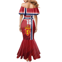 Custom Norway Football Family Matching Mermaid Dress and Hawaiian Shirt Norges Herrelandslag i Fotball
