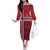 Custom Norway Football Family Matching Off The Shoulder Long Sleeve Dress and Hawaiian Shirt Norges Herrelandslag i Fotball