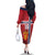Custom Norway Football Family Matching Off The Shoulder Long Sleeve Dress and Hawaiian Shirt Norges Herrelandslag i Fotball