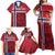 Custom Norway Football Family Matching Off Shoulder Maxi Dress and Hawaiian Shirt Norges Herrelandslag i Fotball