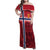 Custom Norway Football Family Matching Off Shoulder Maxi Dress and Hawaiian Shirt Norges Herrelandslag i Fotball