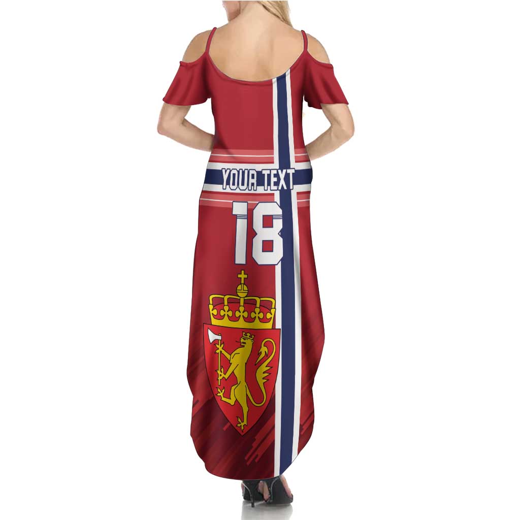 Custom Norway Football Family Matching Summer Maxi Dress and Hawaiian Shirt Norges Herrelandslag i Fotball