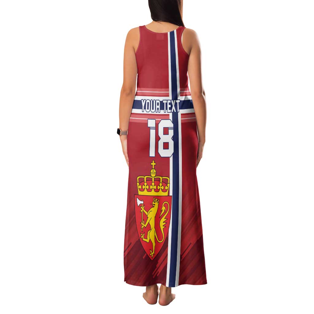 Custom Norway Football Family Matching Tank Maxi Dress and Hawaiian Shirt Norges Herrelandslag i Fotball