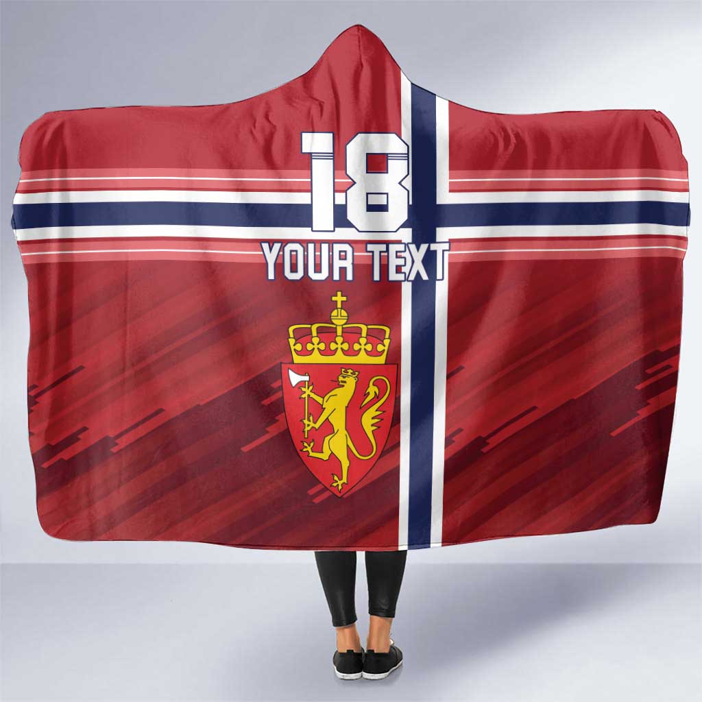 Custom Norway Football Hooded Blanket Norges Herrelandslag i Fotball